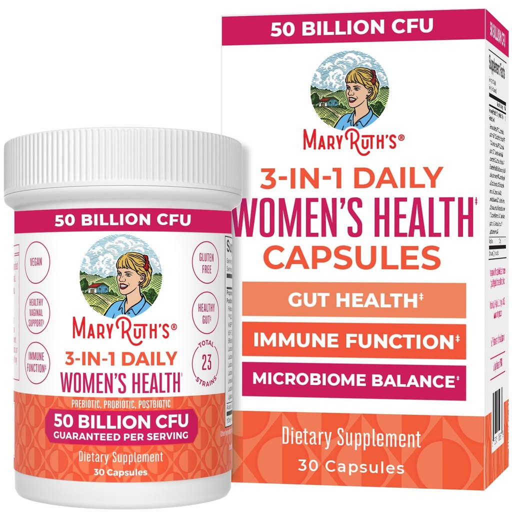 MaryRuth Organics 3- in-1 Daily Health Probiotics for Woman