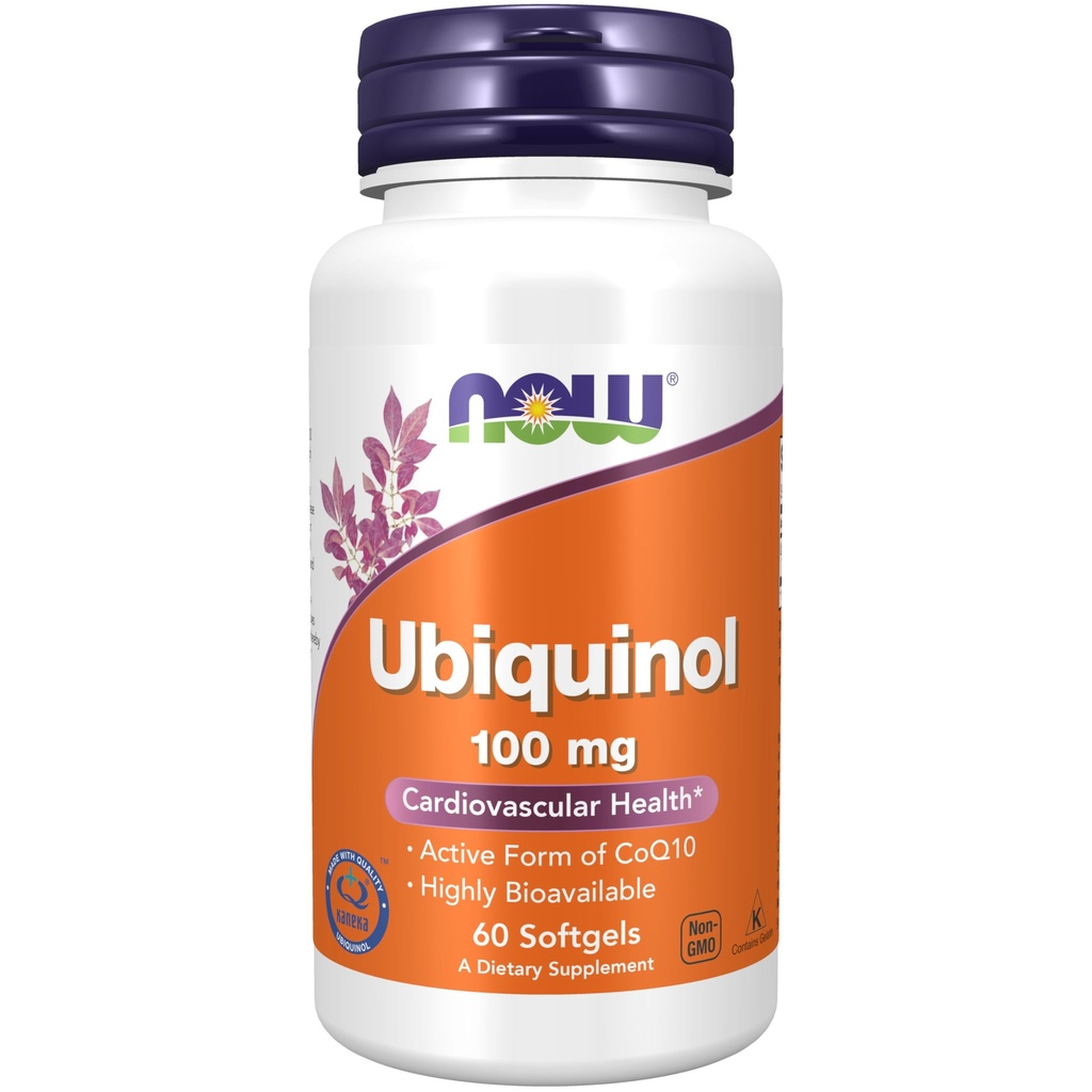 Now Foods Supplements, Ubiquinol 100 mg, High Bioavailability (Active Form of CoQ10), 60 Softgels