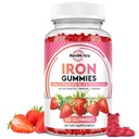 Iron Gummies - med Calcium, Zink, Folate & Vitamin B12, C, B6 for voksne & Børn - Blood Builder & Energy Support for Iron Deficiency, Anæmi, Vegan - 60 Gummies