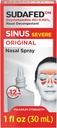 Pludselig Sinus Svær Original Nasal Spray, 12 timers Nasal Spray Decongestant for hurtig, kraftfuld Congestion Relief På grund af forkølelse eller allergi, Oxymetazolin HCl. 05% Næsespray, 1 fl. oz