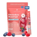 Mor kender bedste mor brændstof elektrolyte drik mix for mødre, hydrering support - for graviditet, prenatal, elektrolyter + trace mineraler, amning drik mix supplement (8 Greve)