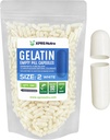 XPRS Nutra Størrelse 2 Tomme kapsler - 500 Tomme Gelatine kapsler - Piller gør det - Pure Bovin Pill Gel Caps til Do- It- Yourself Kosttilskud (hvid)