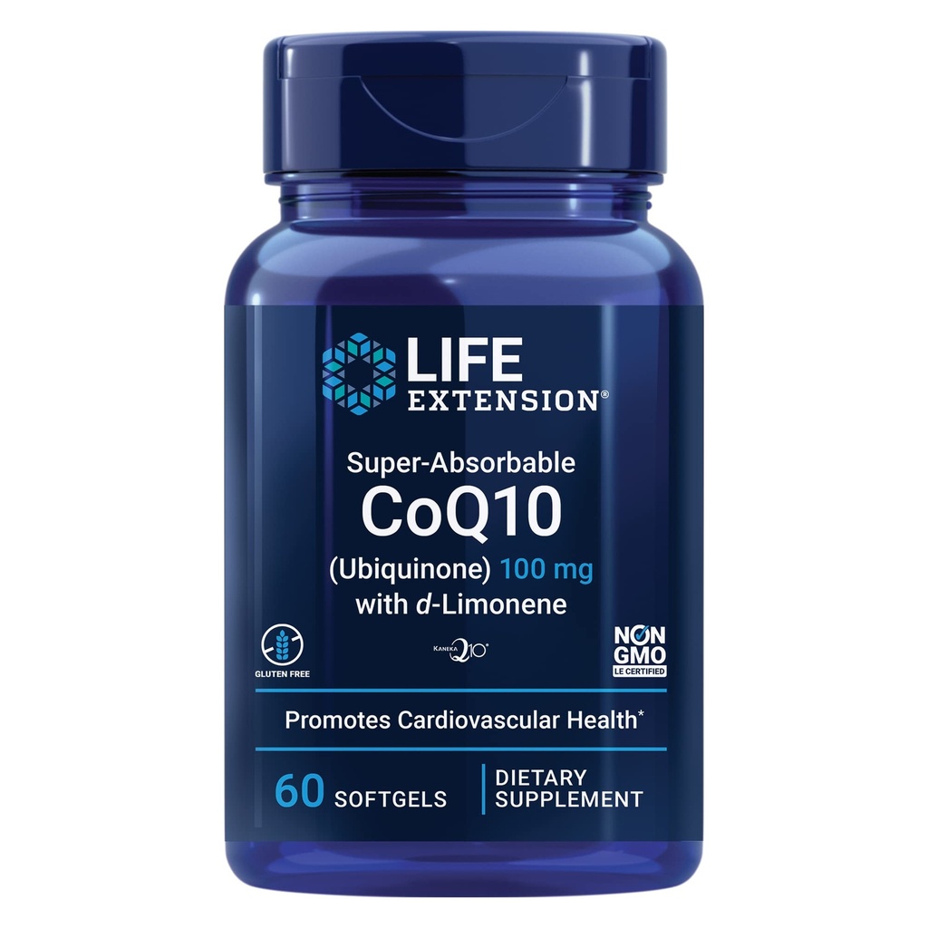 Life Extension Super Omega-3 240 Softgels Fish Oil Bundle med Super- Absorbable CoQ10 60 Softgels Heart Health Supplement