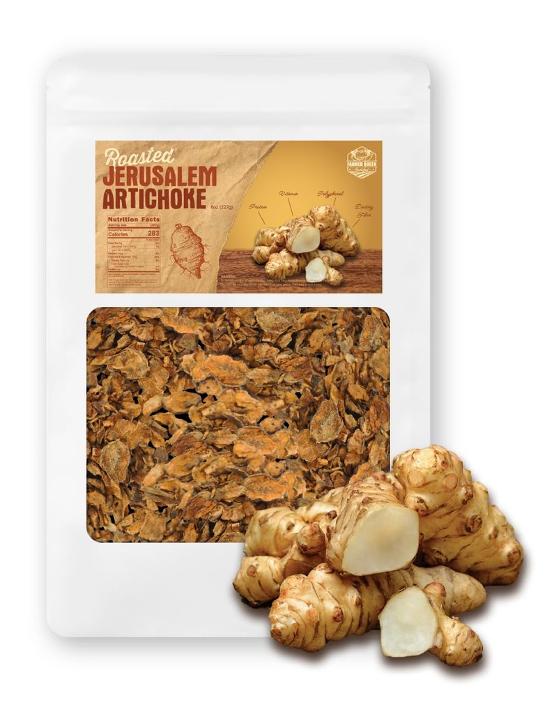 (8oz) Farmer Queen Ristet Jerusalem Artiskoke Helianthus Tuberosus Rich Inulin Polyphenol Dietary Fibe er lig med