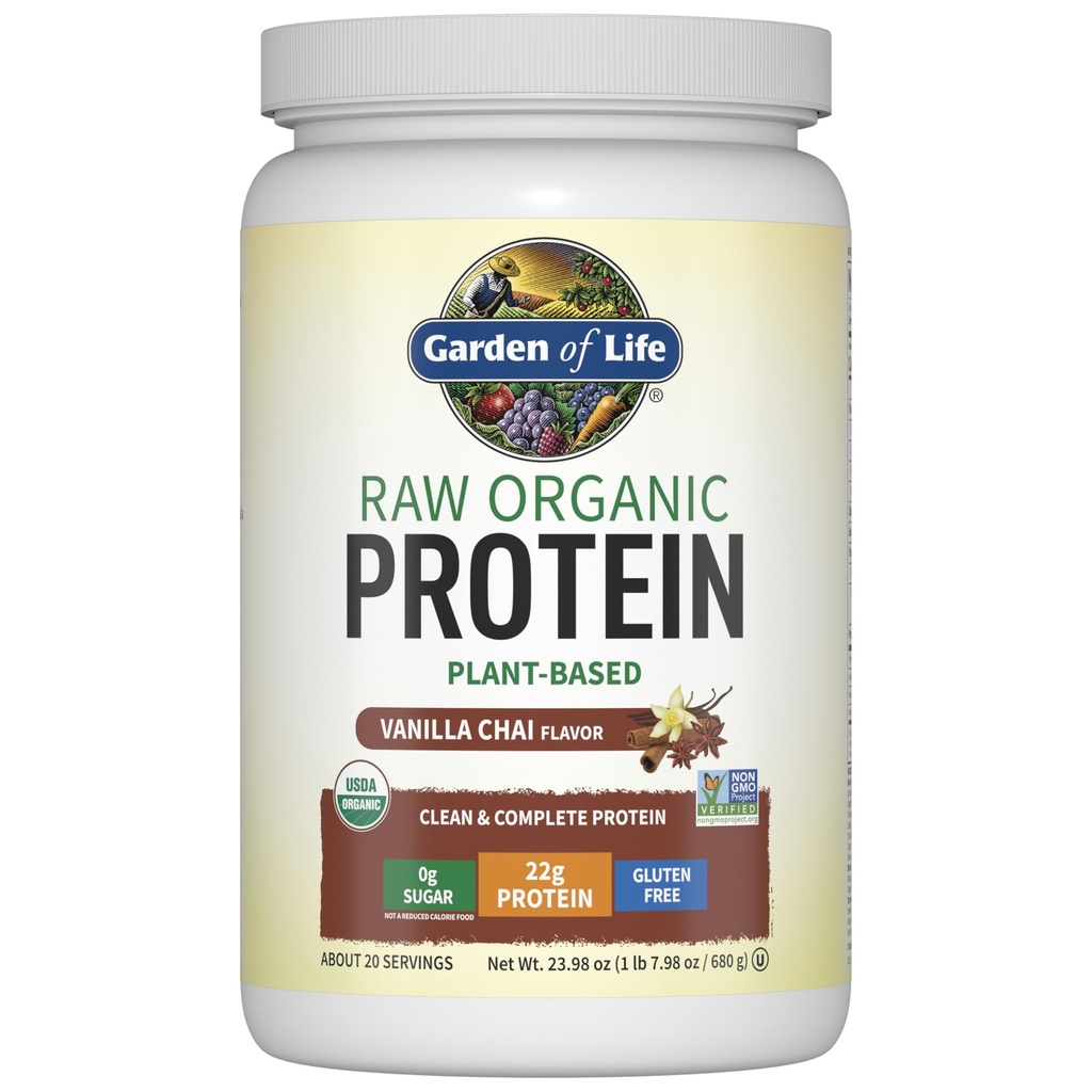 Have Organic Vegan Protein Powder, Plant Based & BCAA, Organic Protein Powder with Probiotics & Enzymes, Non- GMO, Gluten- Free Lactose Free, Vanilla Chai, 1,2 LB