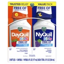 Vicks Kids DayQuil & NyQuil Cold & Cough Relief Liquid Co- Pack, Gratis af kunstige farvestoffer & sukker, Multi- symptomlindring af hoste, nysen, Runny Næse, Mucus, og Chest Congestion, for alderen 6 +, 2x6oz