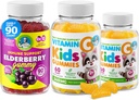 DR. Formand MORITZ C-vitamin Gummies og Elderberry Gummies til børn og voksne - immunforsvar Lav- Sukker Chewable Gummy Vitaminer til tandlæger - Vegetarisk Gelatin- Gratis kosttilskud