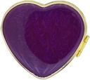 Vintage Pill Organizer Portable Compact Cute Retro Pill Box Metal Pill Case for Purse / Pocket at holde vitaminer / Tylenol / Kosttilskud / Fish Oil / Meds / Tablet (Noble Purple Love Heart med spejl)
