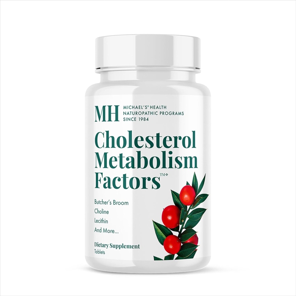 MICHAEL 'S Sundhed Naturopatiske Programmer Cholesterol Metabolisme Faktorer - 180 tabletter - Hjælper med at forbedre cirkulationen - Statin & Red Gær Rice Free - 30 Servere