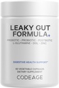 Codeage Leaky Gut Supplement, L- Glutamin, N- Acetylglucosamin, Probiotisk, Butyric Acid, Polyphenoler, Quercetin, DGL, Marshmallow Root, Berberine, BioPerine, Cinnamon, Vegan, Non-GMO, 60 Kapsler