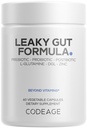 Codeage Leaky Gut Supplement, L- Glutamin, N- Acetylglucosamin, Probiotisk, Butyric Acid, Polyphenoler, Quercetin, DGL, Marshmallow Root, Berberine, BioPerine, Cinnamon, Vegan, Non-GMO, 60 Kapsler