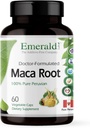 Emerald Labs Peruvian Maca Root - Organic Maca Root Supplement - Understøtter Hormonal Balance & Natural Energy - Vegan & Gluten- Free - 60 Vegetabilske kapsler (30-dages forsyning)