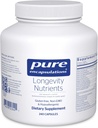 Pure indkapslinger Longevity Nutrients Note 124; Multivitamin / Mineral Complex til støtte sund aldring, hjerne funktion, øjne, knogler, og vaskulær sundhed *