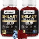 1000 MG Shilajit Gummies, Organic Shilajit Gummies with 85 + Trace Minerals, Fulvic Acid, Shilajit for Mænd & Kvinder, Shilajit Resin, Shilajit Himalayan Organic for Energy, Brain, Immunity, 120 Count