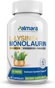 Palmara Health L- Lysin + Monolaurin 600 mg 1: 1 Ratio, 1 pakning, 100 kapsler