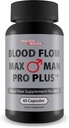 Blood Flow Max Man Pro Plus - vores bedste cirkulation Herre Blood Flow Supplement - Mænd Blood Flow Care - Sund blodgennemstrømning Support - Advanced Blood Flow Supplement Powder Kapsler Bedste blodgennemstrømning