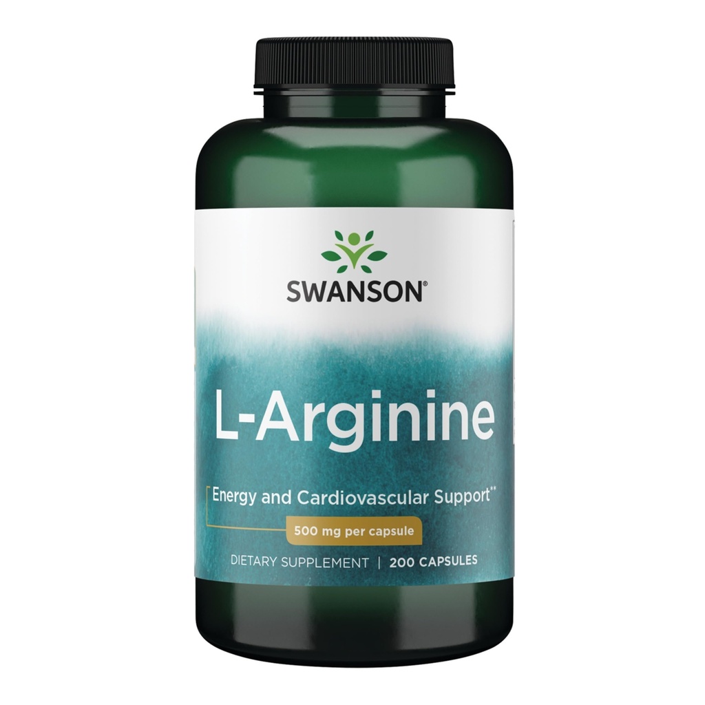 Swanson Amino Acid L- Arginin 500 Milligram 200 Kapsler
