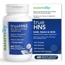 NatureCity True- HNS Hårnegle og hud Cynatrin Keratin og plante baseret biotin Vitamin Supplements 124; Fuller og stærkere hår og negle Budd124; Ikke GMO 'er
