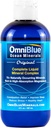 OmniBlue Ocean Minerals - 70 + Trace Minerals & Liquid Magnesium - Kalium, Chlorid- Lavnatrium - Naturlig støtte til søvn, fordampning, regelmæssighed, hydrering og elektrolytbalance (8 oz)