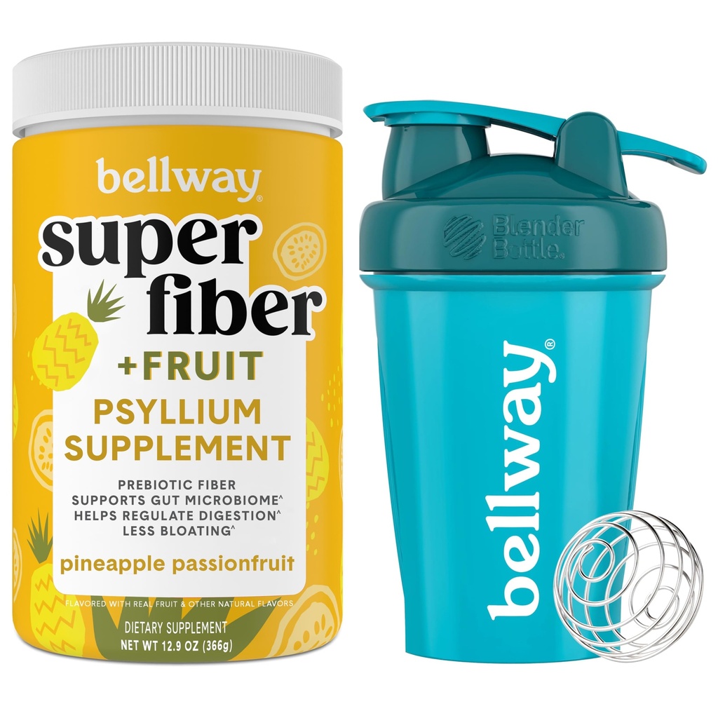 Bellway Super Fiber Powder + Frugt, Ananas Passion Fruit Shaker Flaske Bundle