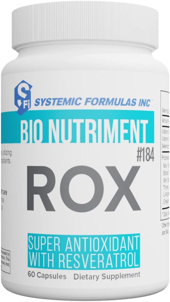 Systemic Formulas ROX Super Antioxidant with Resveratrol 60 Capsules #184. Super antioxidant Formula