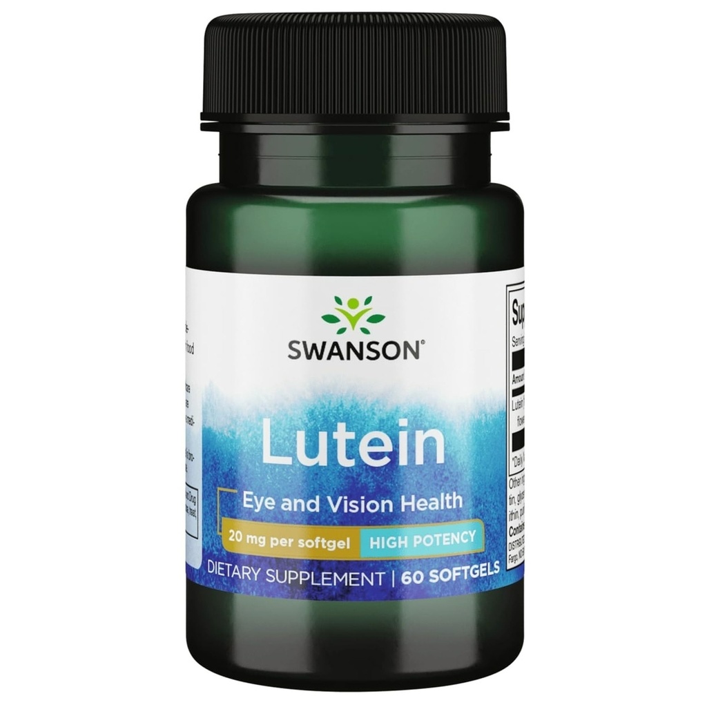 Swanson Lutein 20 Milligram 60 Sgels