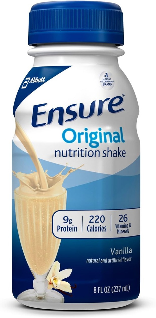 Sikre original ernæring rystes med 9g protein, kød erstatning shakes, Vanilla, 8 Fl Oz (pakke med 16)