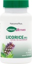 Natures Plus Herbal Actives Licorice (DGL) Capsules - 500mg, 60 Vegan Supplements - Vegetarian, Gluten-Free - 60 Servings