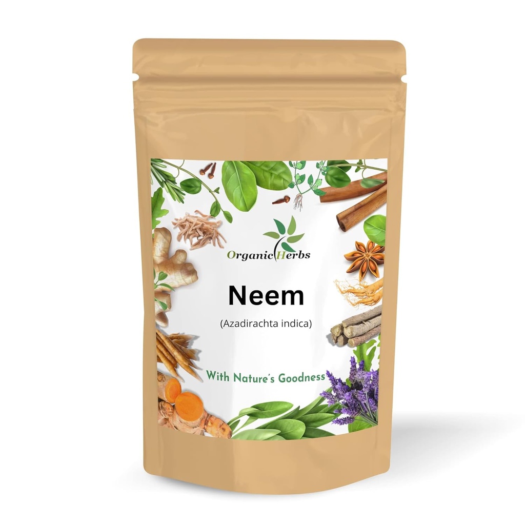 Pure & Natural Neem blade pulver til pletfri klar hud, silkehår & hår renser. (Neem Leaf pulver 145gm / 5Oz)