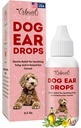 Hund Ear Cleaner - Alle naturlige øre dråber til hunde Øre infektion - Eliminerer Gær Odor, Loosens Wax, forebygger infektioner, Relieves Kløe - Sikker, blid, Effektiv Itchy Ear Relief, Lavet i USA