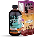 Etiopian Black Seed Oil - 3,43% Thymoquinone Cold- Presset Black Cumin Seed fra Pure Nigella Sativa - Første Pressing Blackseed Non- GMO Forbedret - 16 Oz Glaskolbe Sweet Sunnah