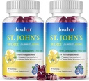 John 's Wort Gummies 600mg, 3 i 1 Organic Herbal Kosttilskud til Stress Relief, Nervesystemet Support, med Ashwagandha & Holy Basil Extract for voksne & Børn, Non- GMO, Vegan, 120 ct.