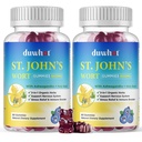 John 's Wort Gummies 600mg, 3 i 1 Organic Herbal Kosttilskud til Stress Relief, Nervesystemet Support, med Ashwagandha & Holy Basil Extract for voksne & Børn, Non- GMO, Vegan, 120 ct.
