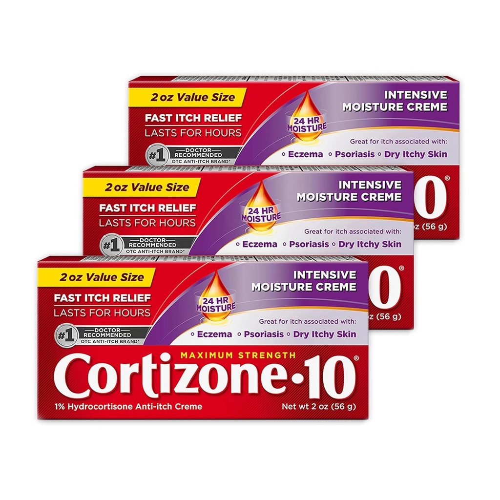 Kortison - 10 Intensive- Healing Formel 2 Ounce (Boxed) (59ml) (3 Pack)