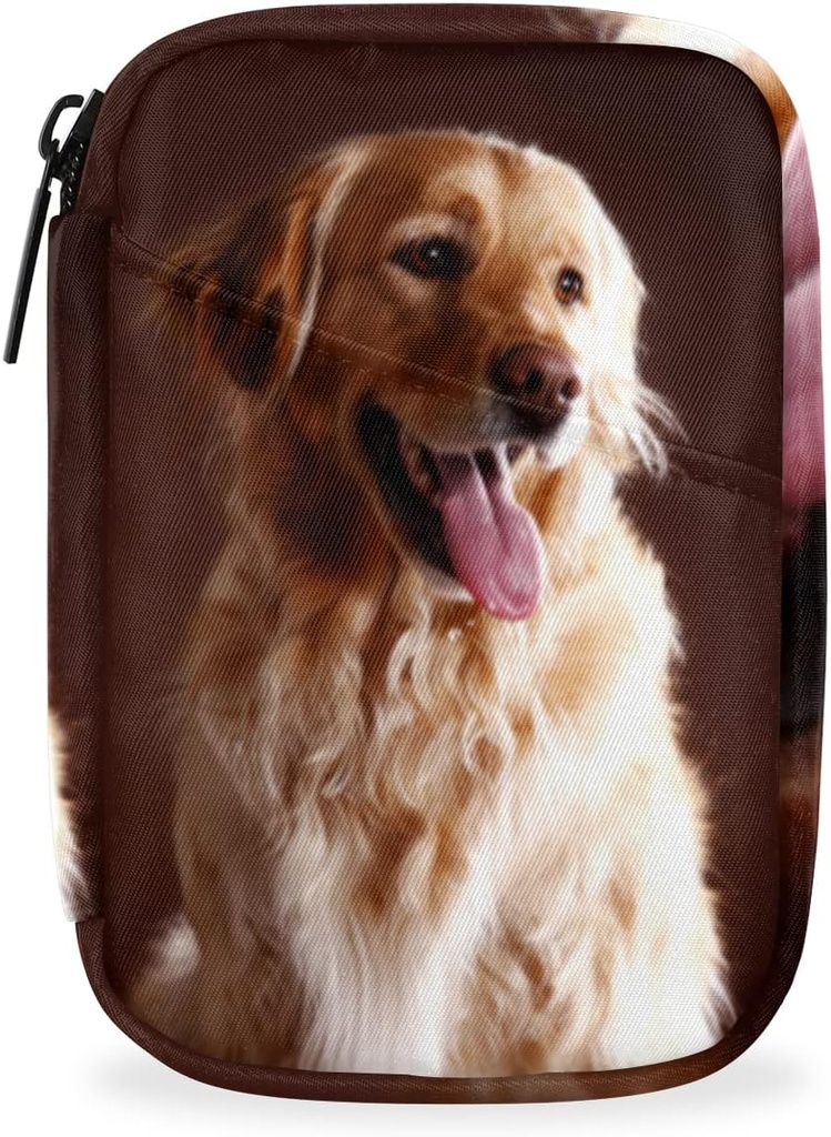 Golden Retriever Hund Pill sag Ugentlig Medicin Organizer med Travel Bag Seven-Day Pill Box Vitamin supplement Box Fish Oil Pills Holder