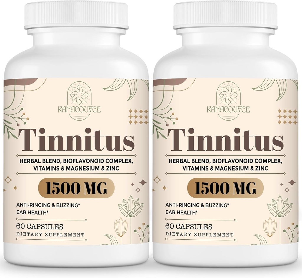 1500MG Tinnitus til Ringøre, Tinnitus Supplements, 120 Kapsler