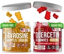 L- Tyrosine Gummies + Quercetin Gummies - L Tyrosine Supplement, Quercetin med C-vitamin - Focus Gummies og immunforsvar Gummies - 60 L- Tyrosin til børn Gummies, 60 Quercetin med zink Gummies