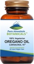 Pure Mountain Botanicals Wild Oregano Oil Capsules - 60 Kosher Vegan Caps Nu med 510mg Mediterranean Oil of Oregano Supplement