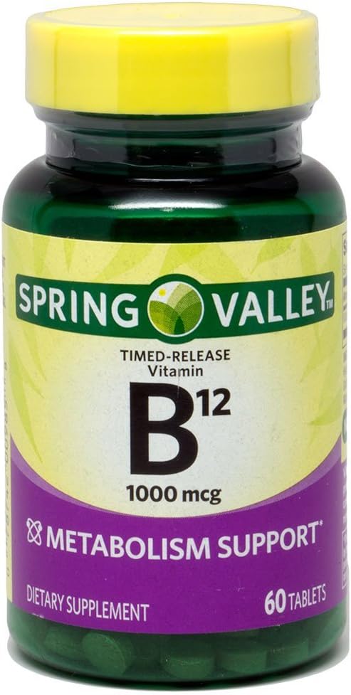 Spring Valley - Vitamin B-12 1000 mcg, Timet Release, 60 tabletter