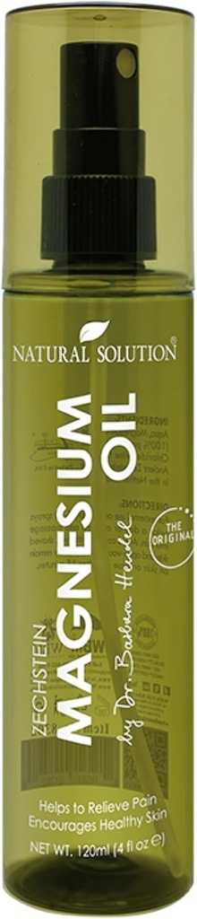 Natural Solution Pure Zechstein Magnesium Oil Spray, Ultra-Pure og Effektiv, Natural Relief & Sleep Support - 4 Oz, Fast- Absorbing Magnesium Spray for Muskel, Stress Relief & Bedre Søvn