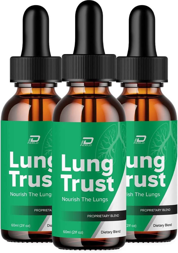 Lung Trust Liquid Supplement, Lung Trust Drops, Lung Trust Advanced Formel Drops - Maksimal styrke, LungTrust Drops Support Anmeldelser (3 Pack - 3 Month Supply)