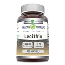 Amazing Formulas Lecithin 1200 mg Softgels Supplement Note 124; High Potency Note 124; Non- GMO Note 124; Gluten Free (1 pakke, 120 Greve)