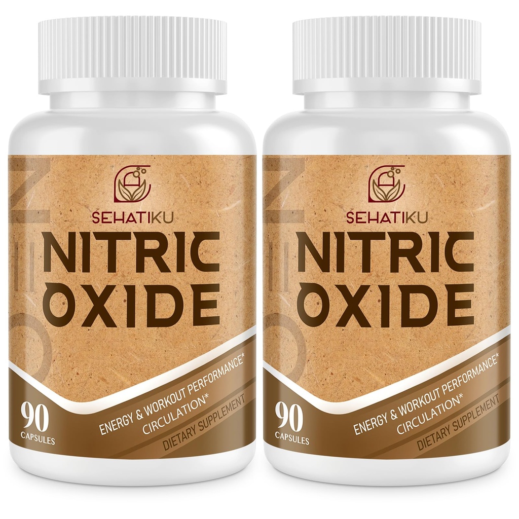 Nitrooxid supplement, nitrogenoxid booster & 6- 1 Phytonutrient Blend til hjerte, flow, immun- 90 kapsler (2 flasker)