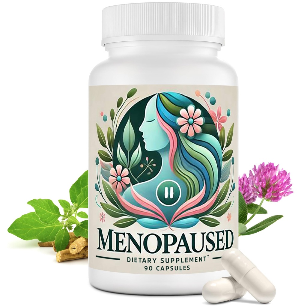 Menopause Kosttilskud til kvinder -Kvinder Multivitamin til Wellness & Vitality -Urtestøtte til Hormonbalance & Følelsesmæssig Komfort -Ideel til Hot Flash & Night Sweat -90 Capsule