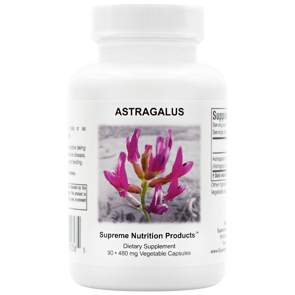 Supreme Nutrition Astragalus Supreme, 90 Pure Huang Qi Vegetariske Kapsler