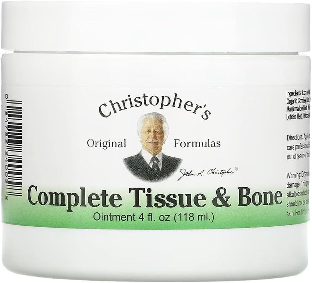 Christopher 's Original Formulas Complete Tissue & Bone Salve, Urtematisk for Muskel & Fælles Support, 4 fl oz