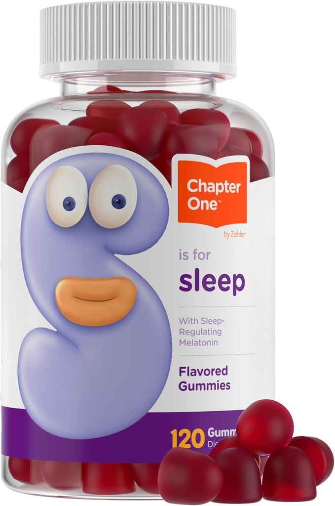 Zahler - Chapter One Sleep Melatonin Gummies for Kids & Voksnes (120 Aromatiserede Gummies) - 2,5 mg Melatonin Gummies - Kids Melatonin Kosher Sleep Gummies - Natural Kids Melatonin Gummies for Sleeping