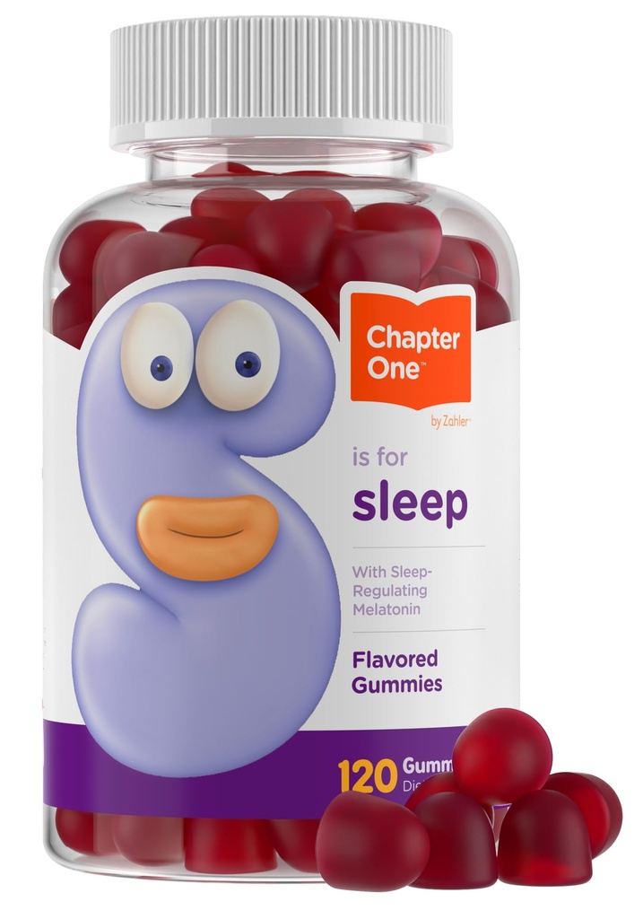 Zahler - Chapter One Sleep Melatonin Gummies for Kids & Voksnes (120 Smagte Gummies) - 2,5 mg, Kosher, Natural Sleep Support