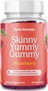 Santo Remedio, Entalla, Skinny Yummy Gummy, Nutritional Supplement, Gummy Fiber til fordøjelsesbesvær Gut Support, 60 Fiber & Prebiotic Gummies, Strawberry Flavor, 30 Servering