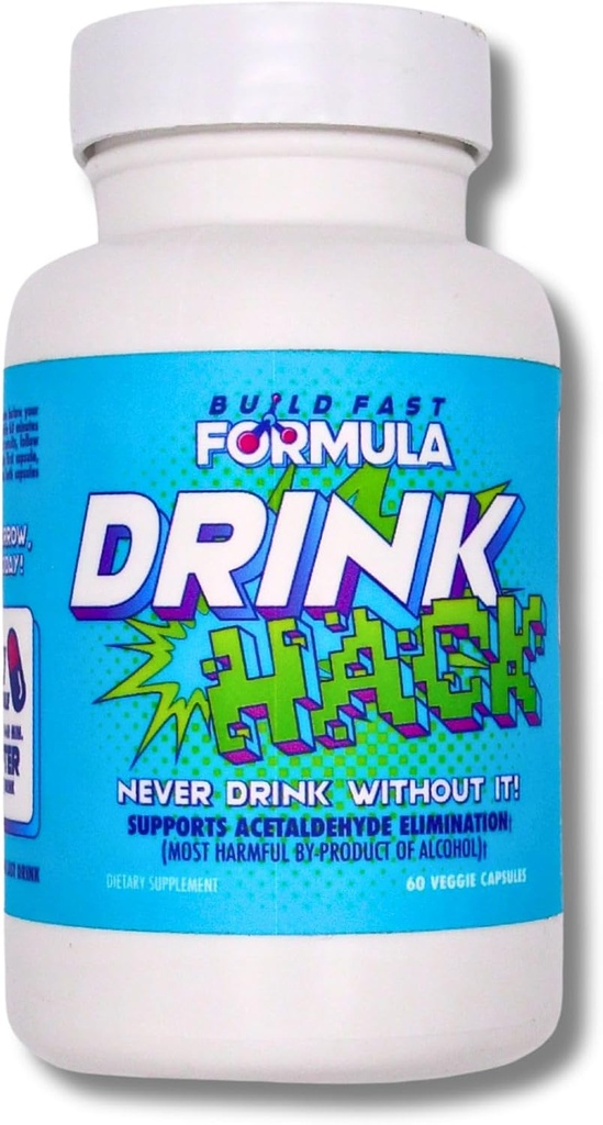 DRINKHACK ™ understøtter acetaldehyd Elimination - Pantesin Pantetine, Panax Ginseng, B Vitamin - 30 Servere